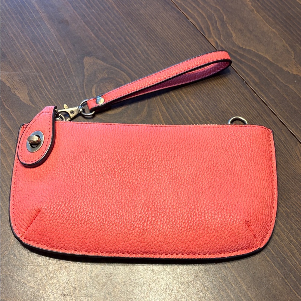 SUSAN JOY CORAL WRISTLET/CLUTCH
